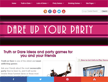 Tablet Screenshot of dare-up-your-party.com